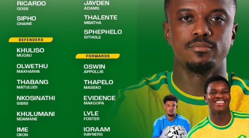South Africa Name Final 26-Man Squad for 2026 FIFA World Cup as Broos Backs Returning Zwane
