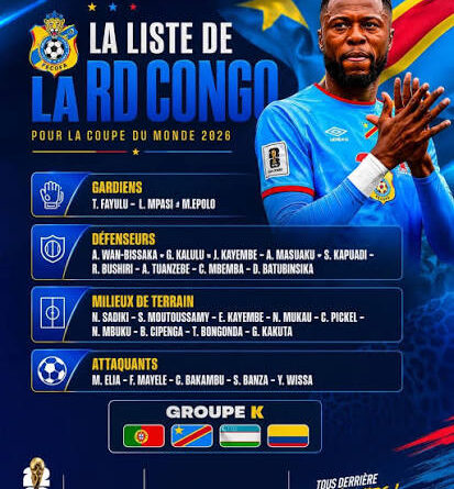 DR Congo Name Strong 26-Man Squad for Historic 2026 FIFA World Cup Return